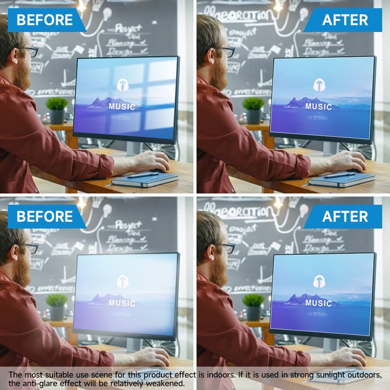 FFORITO F FORITO 2-Pack 21.5 inch Anti Glare Matte Computer Screen Protector for 16:9 Monitor, Eye Protection Computer Screen Cover Compatible with 21.5" Acer/HP/Dell/Lenovo/ASUS/LG/MSI Desktop - Image 5